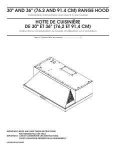 Manual Whirlpool UXT5536AAS Cooker Hood