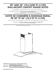 Mode d’emploi Whirlpool WVW51UC6FS Hotte aspirante