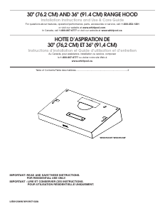 Mode d’emploi Whirlpool WVU37UC6FS Hotte aspirante