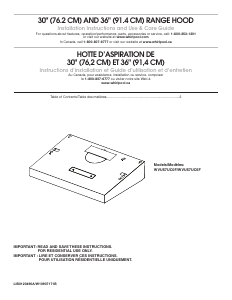 Mode d’emploi Whirlpool WVU57UC6FS Hotte aspirante