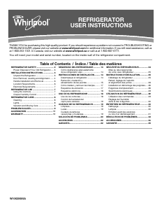 Manual Whirlpool WRS322FNAE Fridge-Freezer