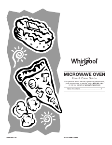 Manual Whirlpool WMC30516HZ Microwave