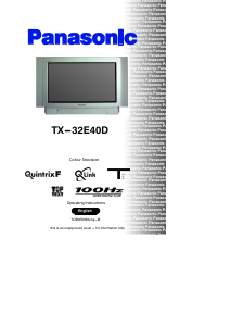 Manual Panasonic TX-32E40D Television