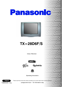 Manual Panasonic TX-28D6FS Television