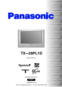 Manual Panasonic TX-28PL1D Television