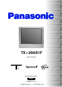 Manual Panasonic TX-29AS1F Television