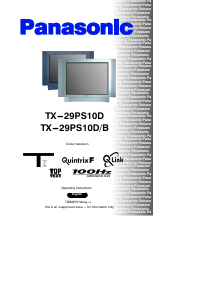 Manual Panasonic TX-29PS10D Television