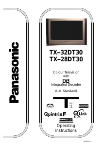 Manual Panasonic TX-28DT30 Television