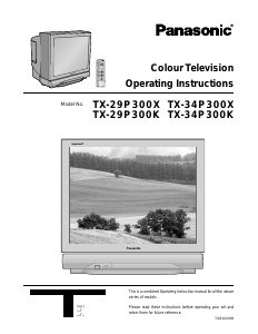 Manual Panasonic TX-29P300X Television