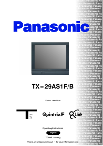 Manual Panasonic TX-29AS1FB Television