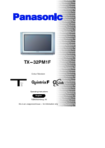 Manual Panasonic TX-32PM1F Television