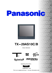 Manual Panasonic TX-29AS10CB Television