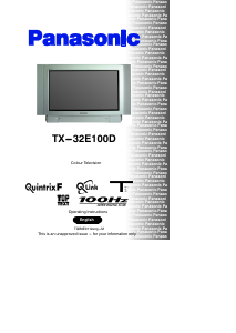 Manual Panasonic TX-32E100D Television