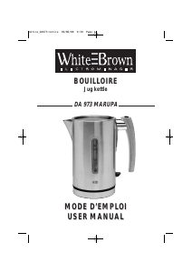 Manual White and Brown DA 973 Kettle