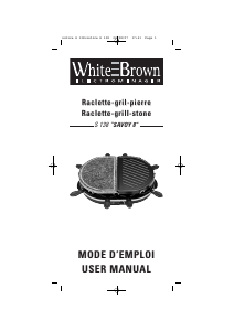 Manual White and Brown S 138 Raclette Grill