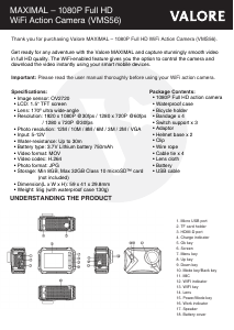 Manual Valore VMS56 Action Camera