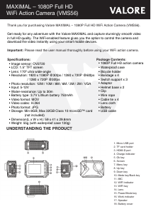 Handleiding Valore VMS56 Actiecamera