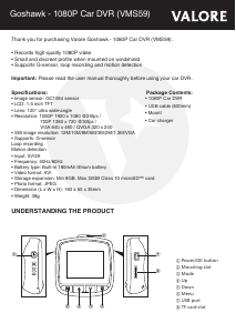 Manual Valore VMS59 Action Camera