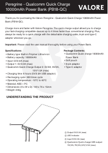 Handleiding Valore PB18-QC Mobiele oplader