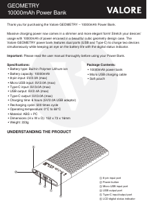 Handleiding Valore PB24 Mobiele oplader