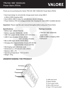 Handleiding Valore PD04 Mobiele oplader