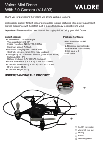 Handleiding Valore V-LA03 Drone