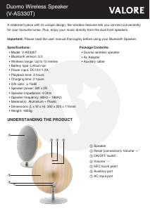 Handleiding Valore V-AS330T Luidspreker