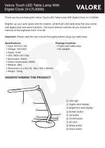 Handleiding Valore V-LTL9306 Lamp