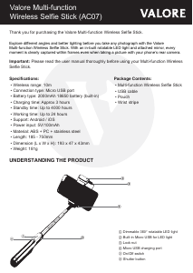 Manual Valore AC07 Selfie Stick