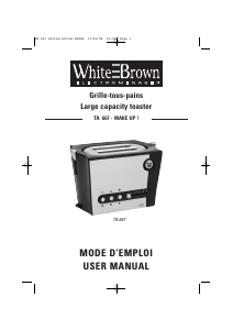Manual White and Brown TA 667 Toaster