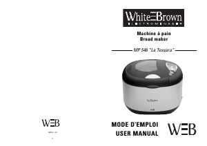 Mode d’emploi White and Brown MP 546 Machine à pain