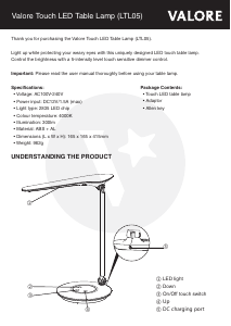 Manual Valore LTL05 Lamp