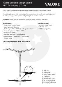 Manual Valore LTL08 Lamp