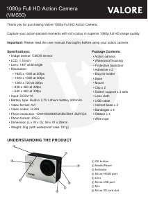 Manual Valore VMS50 Action Camera