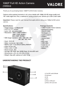 Manual Valore VMS54 Action Camera