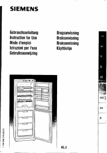 Käyttöohje Siemens KG34E01 Jääkaappipakastin