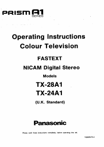 Manual Panasonic TX-28A1 Television