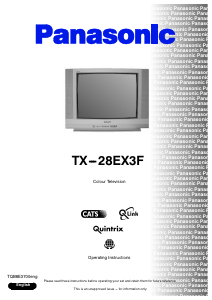 Manual Panasonic TX-28EX3F Television