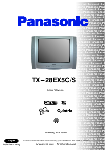 Manual Panasonic TX-28EX5CS Television