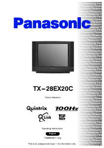 Manual Panasonic TX-28EX20C Television