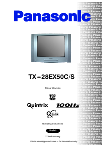 Manual Panasonic TX-28EX50CS Television