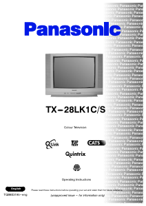 Manual Panasonic TX-28LK1CS Television