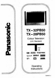 Manual Panasonic TX-28PB50 Television