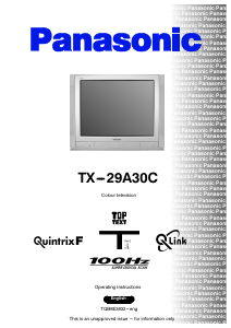 Manual Panasonic TX-29A30C Television