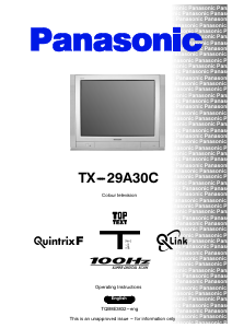 Bruksanvisning Panasonic TX-29A30C TV