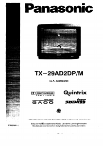 Manual Panasonic TX-29AD2DPM Television