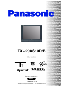 Manual Panasonic TX-29AS10DB Television