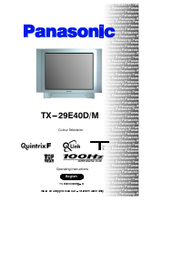 Manual Panasonic TX-29E40DM Television
