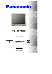 Manual Panasonic TX-29PN1D Television