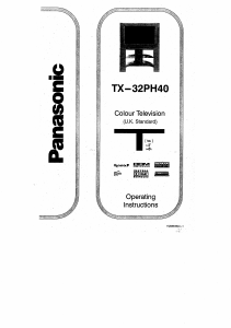 Manual Panasonic TX-32PH40 Television